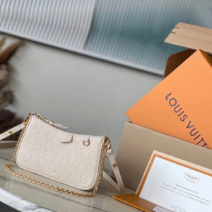Louis Vuitton LV Easy Pouch On Strap Handbags White Milk 19×11.5x3cm