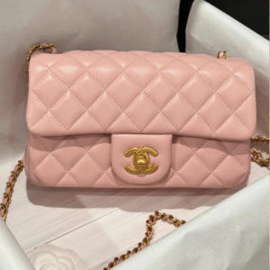 Chanel Classic Bell Bag Handbags Woman’s Like Auth Pink Sheepskin 20cm