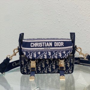 Dior Camp Women's Canvas Patterned Handbag 25x15x8cm