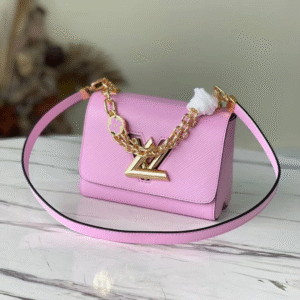 Louis Vuitton LV Twist Pink Handbags With Lock Gold 24cm
