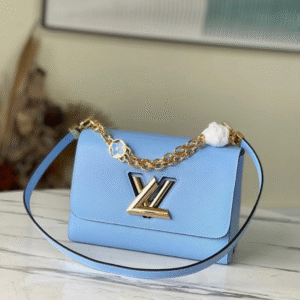 Louis Vuitton LV Twist Like Auth Woman’s Blue Handbags 24cm