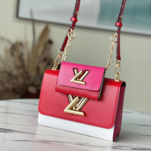 Louis Vuitton LV Twist Mix Pink Red Handbags Cowhide Leather 24cm