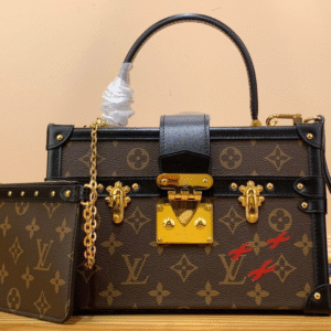 Louis Vuitton LV Petite Malle LV Monogram Pattern Like Auth Handbags 24x16x13cm