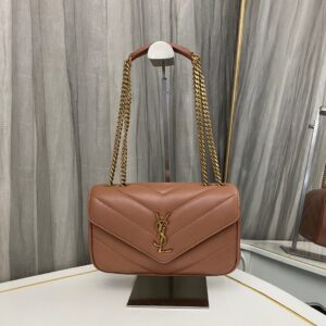 YSL Loulou medium in Matelassé Lambskin HORTENSIA