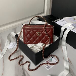Chanel 22B Small Flap Bag Gem Chain Dust Pink