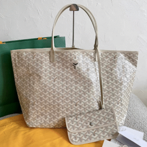 GOYARD Goyardine Saint Louis Claire Voie GM White Yellow