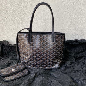 GOYARD Goyardine Reversible Mini Anjou Black 1661918