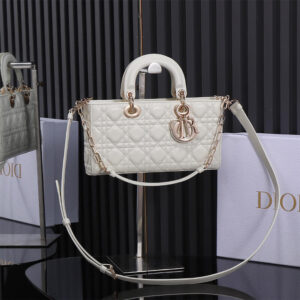 Dior Medium White Lady D-Joy Bag