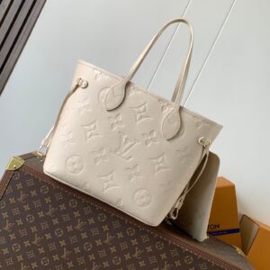 LV NEVERFULL 32 LIGHT BEIGE MONOGRAM EMPREINTE LEATHER
