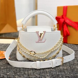 Louis Vuitton Capucines bag in white Taurillon leather